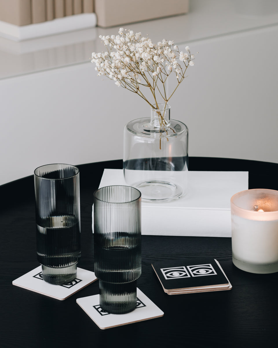 Ögon Black Coasters - White Eyes – olleeksell